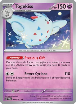 Togekiss — Obsidian Flames #085, 2023. Illustrated by Cona Nitanda.