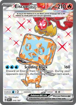 Eiscue ex — Obsidian Flames #210, 2023. Illustrated by 5ban Graphics.