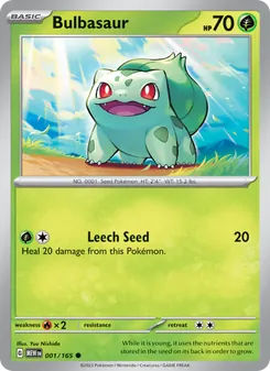 Bulbasaur — 151 #001, 2023. Illustrated by Yuu Nishida.