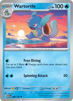 Wartortle — 151 #008, 2023. Illustrated by kantaro.