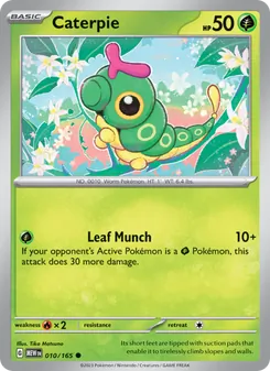 Caterpie — 151 #010, 2023. Illustrated by Tika Matsuno.