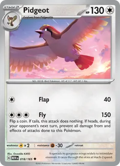 Pidgeot — 151 #018, 2023. Illustrated by Oswaldo KATO.