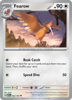 Fearow — 151 #022, 2023. Illustrated by Gemi.