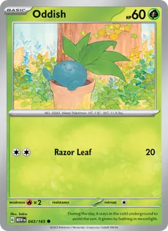 Oddish — 151 #043, 2023. Illustrated by Sekio.