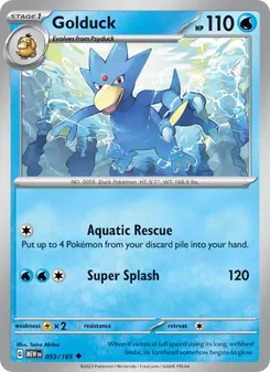 Golduck — 151 #055, 2023. Illustrated by Taira Akitsu.