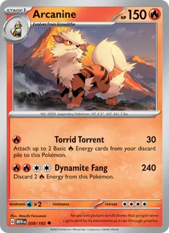 Arcanine — 151 #059, 2023. Illustrated by Atsushi Furusawa.