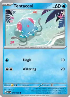 Tentacool — 151 #072, 2023. Illustrated by miki kudo.