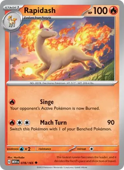 Rapidash — 151 #078, 2023. Illustrated by Nurikabe.