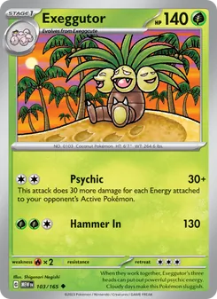 Exeggutor — 151 #103, 2023. Illustrated by Shigenori Negishi.