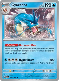 Gyarados — 151 #130, 2023. Illustrated by Kouki Saitou.