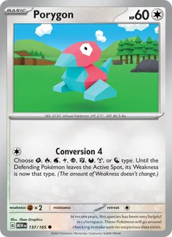 Porygon — 151 #137, 2023. Illustrated by 5ban Graphics.
