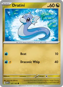 Dratini — 151 #147, 2023. Illustrated by Sanosuke Sakuma.