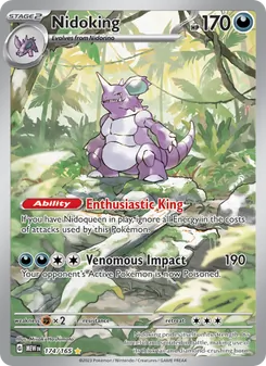 Nidoking — 151 #174, 2023. Illustrated by Misaki Hashimoto.