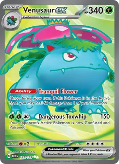 Venusaur ex — 151 #182, 2023. Illustrated by PLANETA Yamashita.