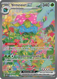 Venusaur ex — 151 #198, 2023. Illustrated by Yoriyuki Ikegami.