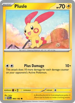 Plusle — Paradox Rift #060, 2023. Illustrated by Sekio.