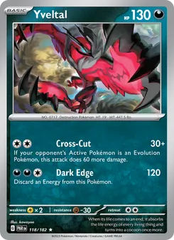 Yveltal — Paradox Rift #118, 2023. Illustrated by kawayoo.