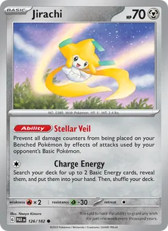 Jirachi — Paradox Rift #126, 2023. Illustrated by Naoyo Kimura.