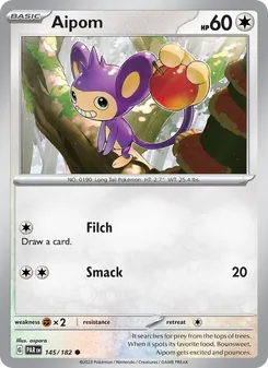 Aipom — Paradox Rift #145, 2023. Illustrated by aspara.