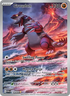 Groudon — Paradox Rift #199, 2023. Illustrated by Nurikabe.