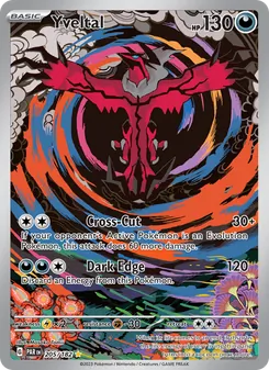 Yveltal — Paradox Rift #205, 2023. Illustrated by Masako Tomii.