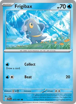 Frigibax — Paldean Fates #017, 2024. Illustrated by rika.