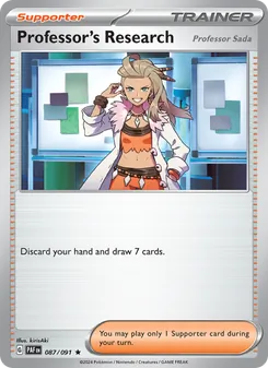 Professor's Research — Paldean Fates #087, 2024. Illustrated by kirisAki.
