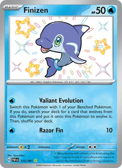 Finizen — Paldean Fates #123, 2024. Illustrated by kurumitsu.