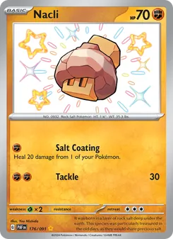 Nacli — Paldean Fates #176, 2024. Illustrated by Yuu Nishida.