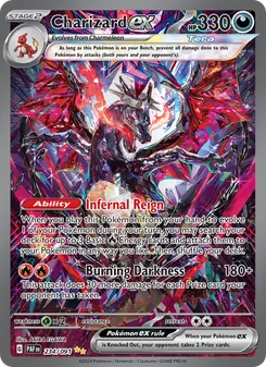 Charizard ex — Paldean Fates #234, 2024. Illustrated by AKIRA EGAWA.