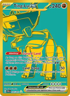 Ting-Lu ex — Paldean Fates #244, 2024. Illustrated by 5ban Graphics.