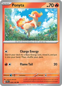Ponyta — Temporal Forces #026, 2024. Illustrated by takashi shiraishi.