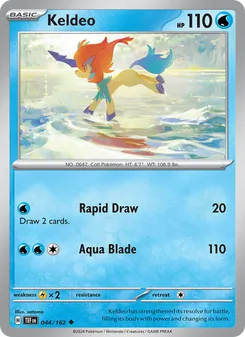 Keldeo — Temporal Forces #044, 2024. Illustrated by satoma.