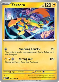 Zeraora — Temporal Forces #057, 2024. Illustrated by kantaro.