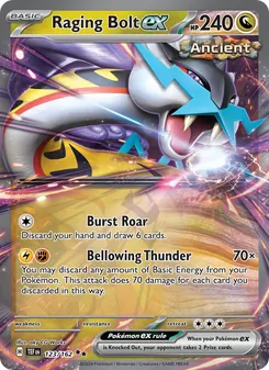 Raging Bolt ex — Temporal Forces #123, 2024. Illustrated by aky CG Works.