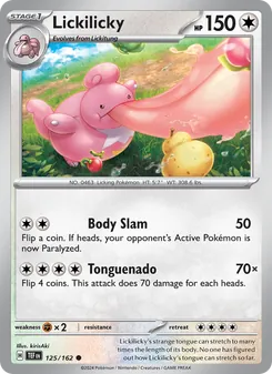 Lickilicky — Temporal Forces #125, 2024. Illustrated by kirisAki.