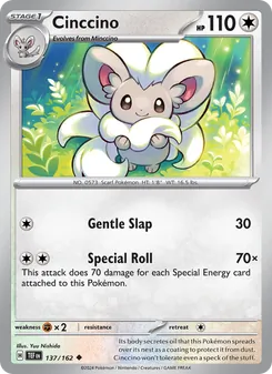 Cinccino — Temporal Forces #137, 2024. Illustrated by Yuu Nishida.