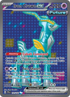 Iron Crown ex — Temporal Forces #191, 2024. Illustrated by 5ban Graphics.