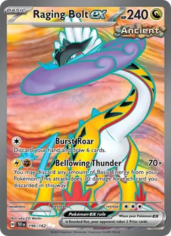Raging Bolt ex — Temporal Forces #196, 2024. Illustrated by aky CG Works.