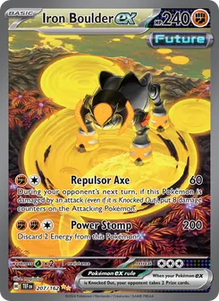 Iron Boulder ex — Temporal Forces #207, 2024. Illustrated by nagimiso.