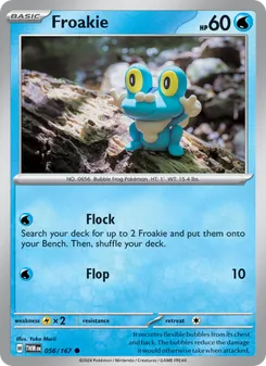 Froakie — Twilight Masquerade #056, 2024. Illustrated by Yuka Morii.
