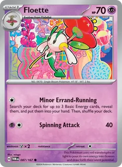 Floette — Twilight Masquerade #087, 2024. Illustrated by mingo.