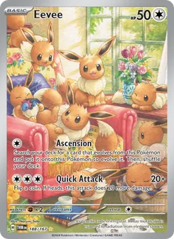 Eevee — Twilight Masquerade #188, 2024. Illustrated by Narumi Sato.