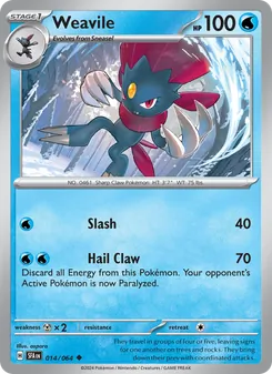 Weavile — Shrouded Fable #014, 2024. Illustrated by aspara.