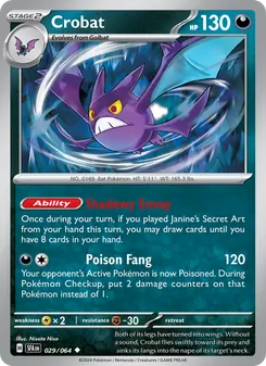 Crobat — Shrouded Fable #029, 2024. Illustrated by Nisota Niso.