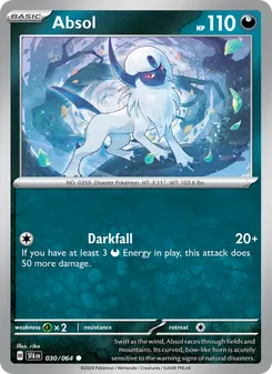 Absol — Shrouded Fable #030, 2024. Illustrated by rika.