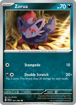 Zorua — Shrouded Fable #031, 2024. Illustrated by Yuu Nishida.