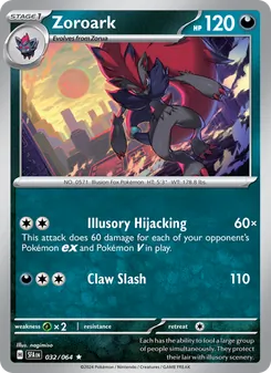 Zoroark — Shrouded Fable #032, 2024. Illustrated by nagimiso.
