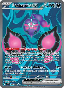 Pecharunt ex — Shrouded Fable #085, 2024. Illustrated by aky CG Works.