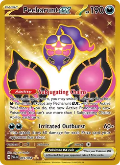 Pecharunt ex — Shrouded Fable #095, 2024. Illustrated by aky CG Works.